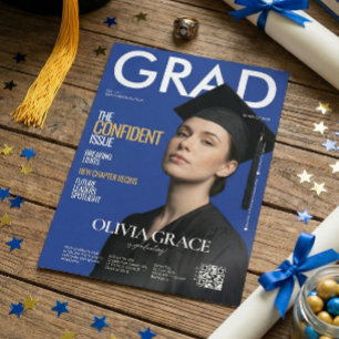 Tijdschrift Omslag Stijl Modern Foto Afstuderen Kaart