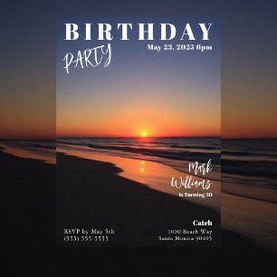 Tijdschrift Omslag Sunset Beach Verjaardag Kaart