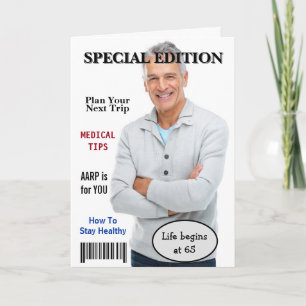 Tijdschrift Omslag Voor 65e Verjaardag Kaart