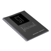 Tijdschrift Persoonlijk Gegemonogrammeerd Grijs Zw Notitieboek (Rechterzijde)