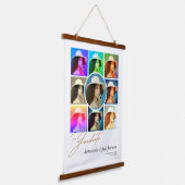 Tijdschrift Pop Art Retro Diptiek Afstuderen Foto Hangend Wandkleed (Gebogen)