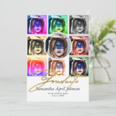 Tijdschrift Pop Art Retro Diptiek Afstuderen Foto Kaart (Staand voorkant)