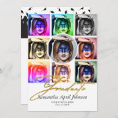 Tijdschrift Pop Art Retro Diptiek Afstuderen Foto Kaart (Voorkant / Achterkant)