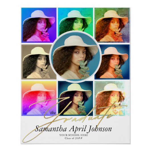 Tijdschrift Pop Art Retro Diptiek Afstuderen Foto Perfect Poster (Voorkant)