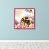 tijdschrift Queen Bee Canvas Afdruk (Insitu (Houten vloer))