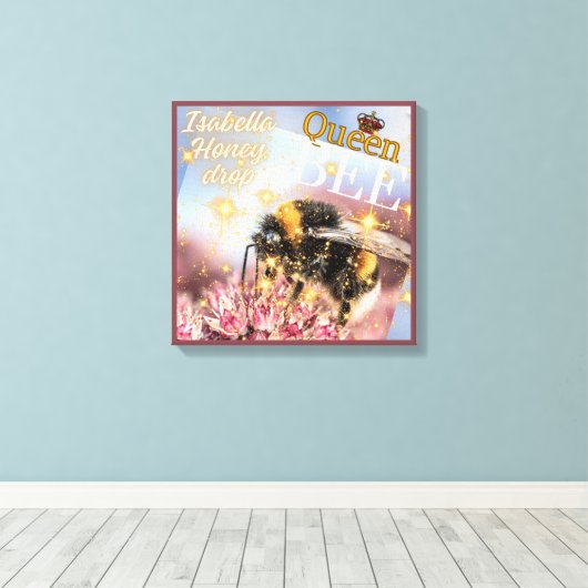 tijdschrift Queen Bee Canvas Afdruk (Insitu (Houten vloer))