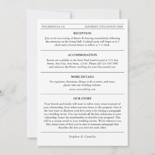 Tijdschrift Redactie Dagblad Trouwfoto Details Kaart (Achterkant)