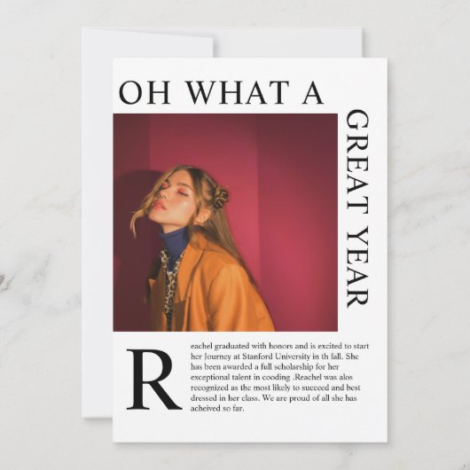 Tijdschrift Redactie Hoesje Afstuderen Uitnodiging (Achterkant)