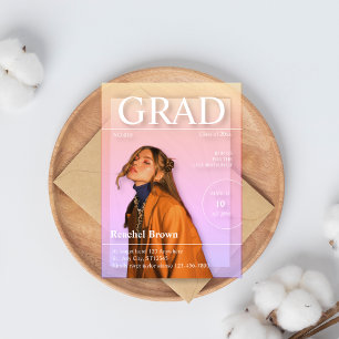 Tijdschrift Redactie Hoesje Afstuderen Uitnodiging