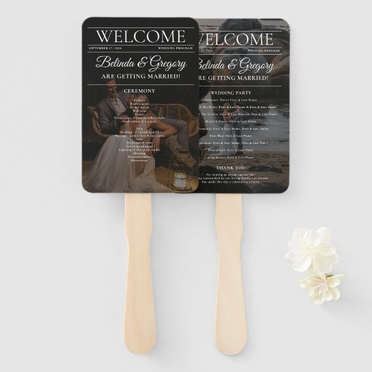 Tijdschrift Redactie Krant Foto Trouwprogramma Handwaaier (Voorkant en achterkant)