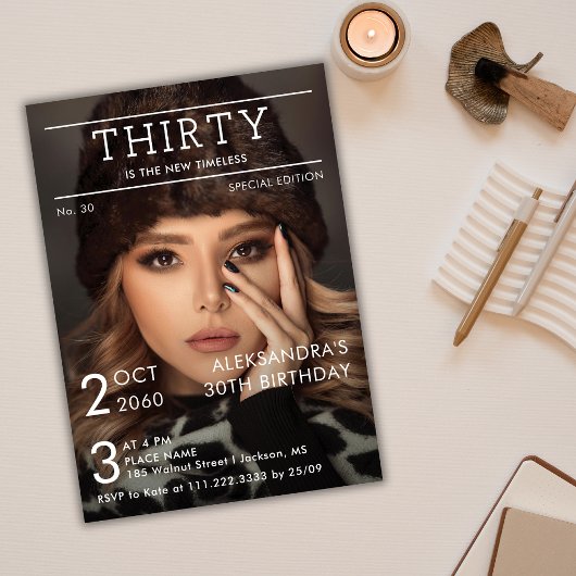 Tijdschrift Redactie Krant Foto Verjaardag Kaart