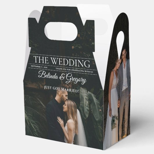 Tijdschrift Redactie Krant Foto's bruiloft Bedankdoosjes (Geopend)