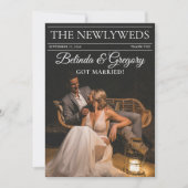 Tijdschrift Redactie Krant Foto's bruiloft Bedankkaart (Voorkant)