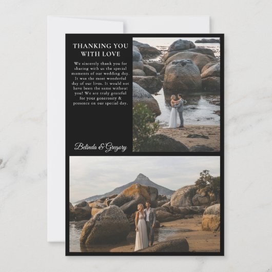 Tijdschrift Redactie Krant Foto's bruiloft Bedankkaart (Achterkant)