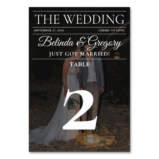 Tijdschrift Redactie Krant Foto's bruiloft Kaart (Achterkant)