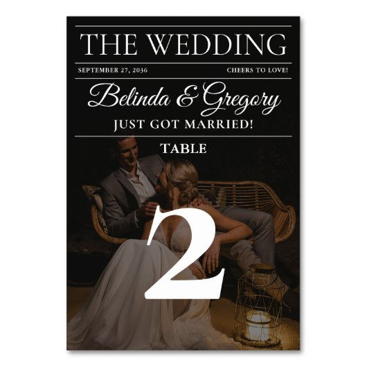 Tijdschrift Redactie Krant Foto's bruiloft Kaart (Voorkant)