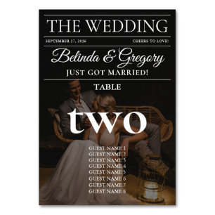 Tijdschrift Redactie Krant Foto's bruiloft Kaart