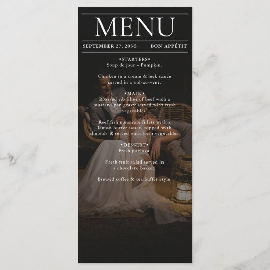 Tijdschrift Redactie Krant Foto's bruiloft Menu (Voorkant)