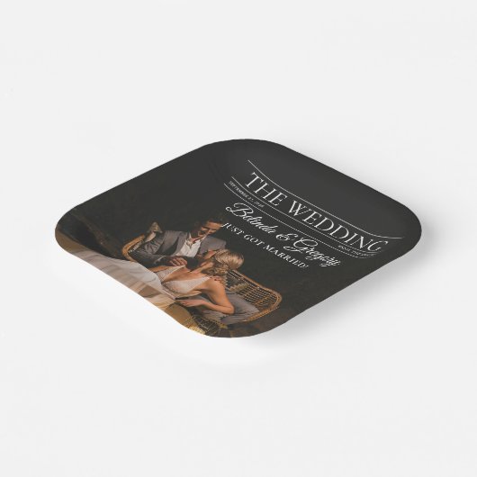 Tijdschrift Redactie Krant Foto's bruiloft Papieren Bordje (Gebogen)