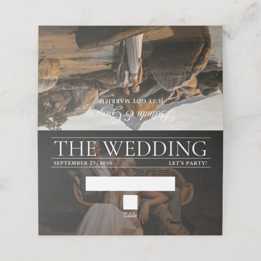 Tijdschrift Redactie Krant Foto's bruiloft Plaatskaartje (Buitenkant ongevouwen)