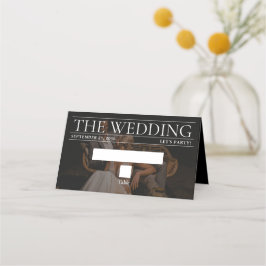 Tijdschrift Redactie Krant Foto's bruiloft Plaatskaartje