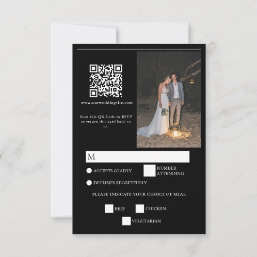 Tijdschrift Redactie Krant Foto's bruiloft RSVP Kaartje (Achterkant)