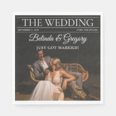 Tijdschrift Redactie Krant Foto's bruiloft Servet (Voorkant)