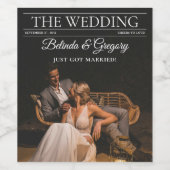 Tijdschrift Redactie Krant Foto's bruiloft Wijn Etiket (Enkel label)