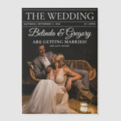 Tijdschrift Redactie Krant Foto's Huwelijk Deel1 Vellum Uitnodigingen (Voorkant)