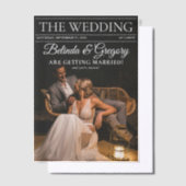 Tijdschrift Redactie Krant Foto's Huwelijk Deel1 Vellum Uitnodigingen (Offset)