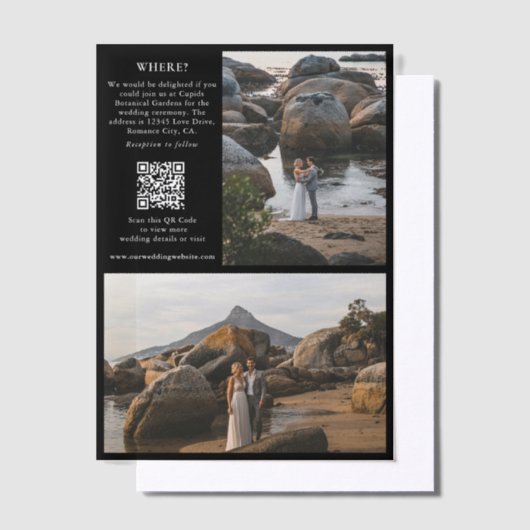 Tijdschrift Redactie Krant Foto's Huwelijk Deel2 Vellum Uitnodigingen (Offset)