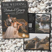 Tijdschrift Redactioneel Krant Foto's Bruiloft Kaart