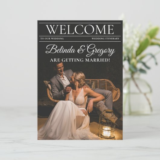 Tijdschrift Redactionele Foto Trouwroute Programma (Staand voorkant)