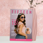 Tijdschrift stijl Quinceañera | Pink Mis Quince Añ Kaart