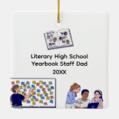 Tijdschrift van de middelbare school vader keramisch ornament (Achterkant)