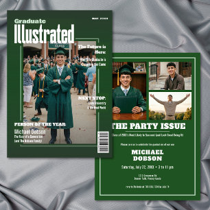 Tijdschrift Vier Foto Groen Verjaardagsfeest Kaart