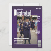 Tijdschrift Vier Foto Paarse Afsluitingsfeest Kaart (Voorkant)