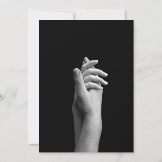 Tijdschrift Zwart Donker Mode Krant Foto Bruiloft Bedankkaart (Achterkant)