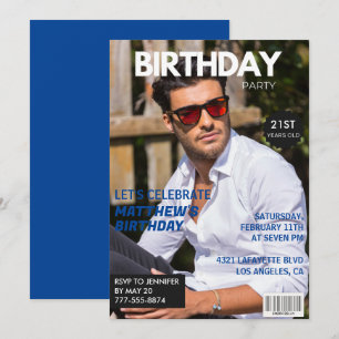 Tijdschriftcover 21e verjaardagsuitnodiging – Mari Kaart