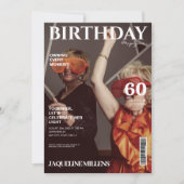 Tijdschriftcover 60ste verjaardagsfeest kaart (Voorkant)