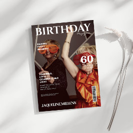Tijdschriftcover 60ste verjaardagsfeest kaart