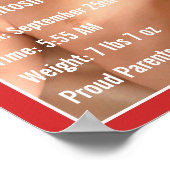 Tijdschriftcover Baby Geboorte Stats Poster (Hoek)