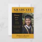 Tijdschriftcover geïnspireerde foto met afstudeer  kaart (Voorkant)