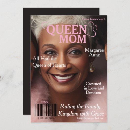 Tijdschriftcover Koningin Moeder Feestdagenkaart (Voorkant / Achterkant)