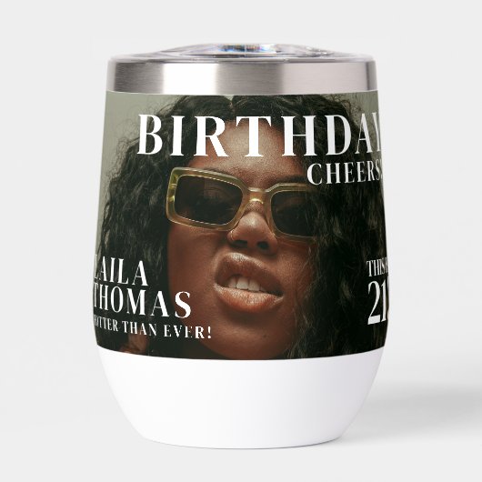 Tijdschriftcover met felicitatie voor verjaardagsf