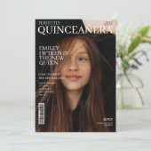 tijdschriftcover Quinceanera Kaart (Staand voorkant)