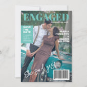 Tijdschriftcover Save The Date Foto Aankondiging (Voorkant)