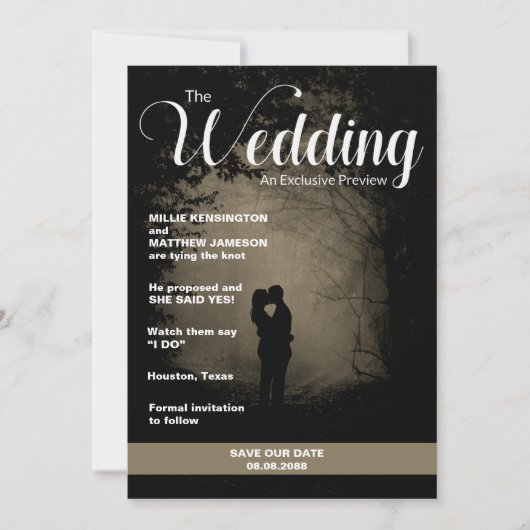 Tijdschriftcover | Save the Date-huwelijk Kaart (Voorkant)