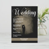 Tijdschriftcover | Save the Date Trouwdag Kaart (Staand voorkant)