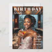 Tijdschriftcover Verjaardagsdiner Kaart (Voorkant)